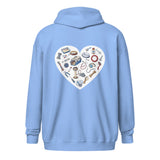 Veterinary Heart Unisex Zip Hoodie