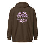 Vet Receptionist circle paws pattern Unisex Zip Hoodie-I love Veterinary