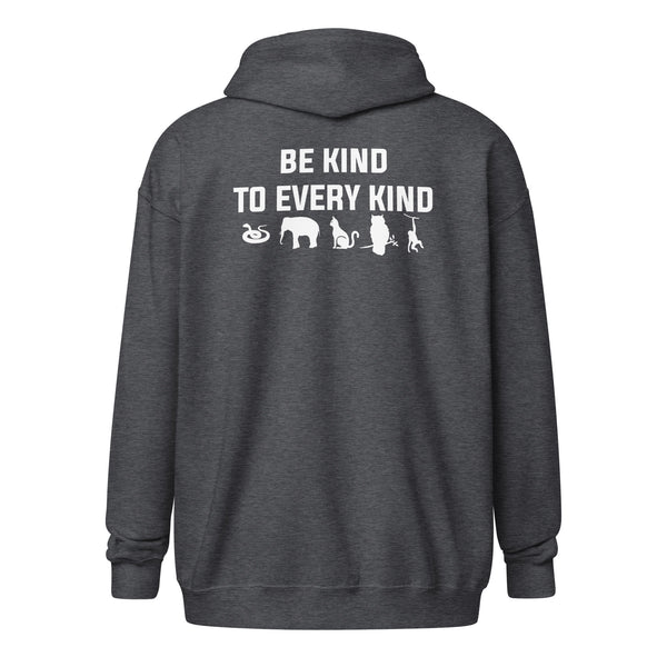 Be Kind to every kind Unisex heavy blend zip hoodie-Unisex Heavy Blend Zip Hoodie | Gildan 18600-I love Veterinary