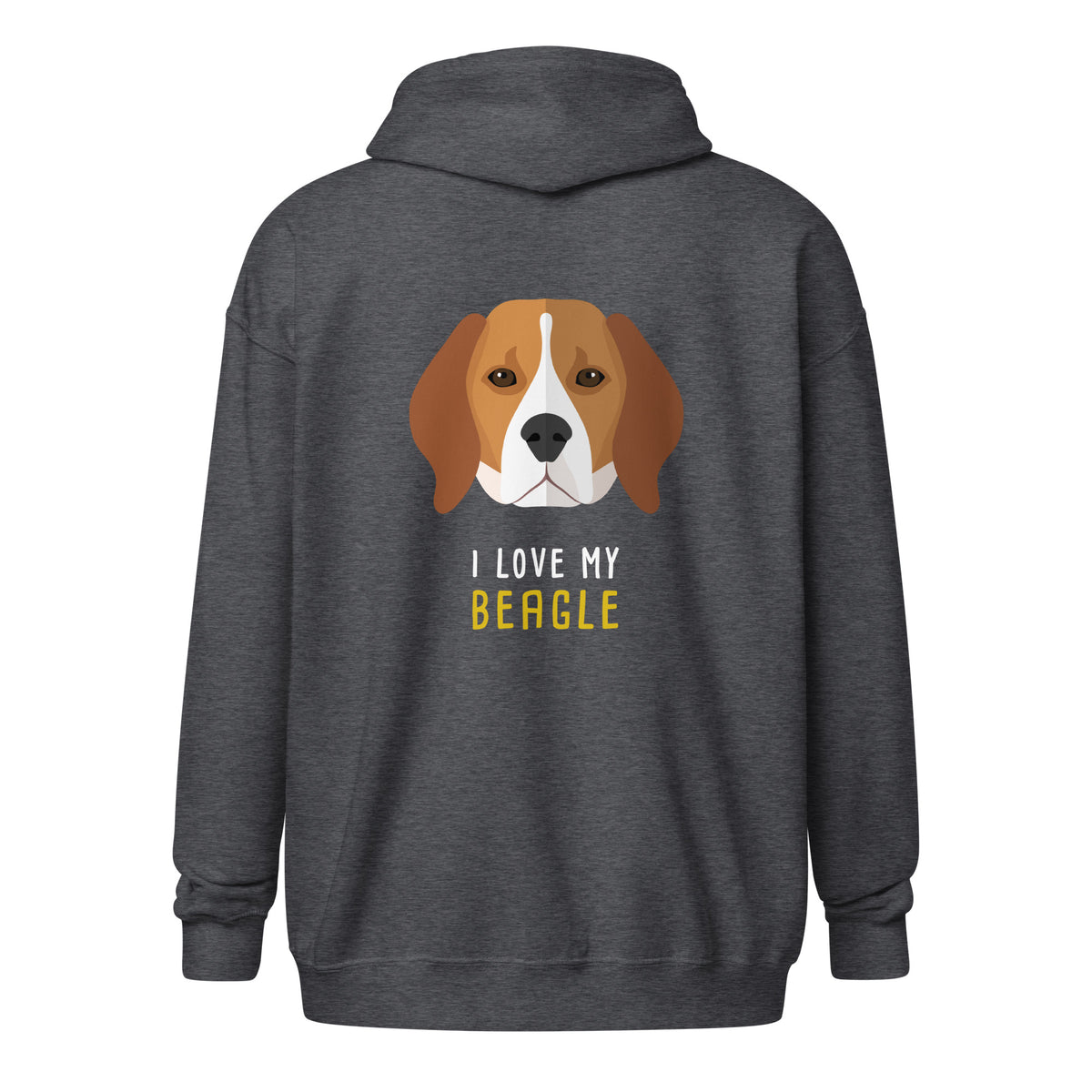 I love my Beagle Unisex Zip Hoodie-Unisex Zip Hoodie | Gildan 18600-I love Veterinary