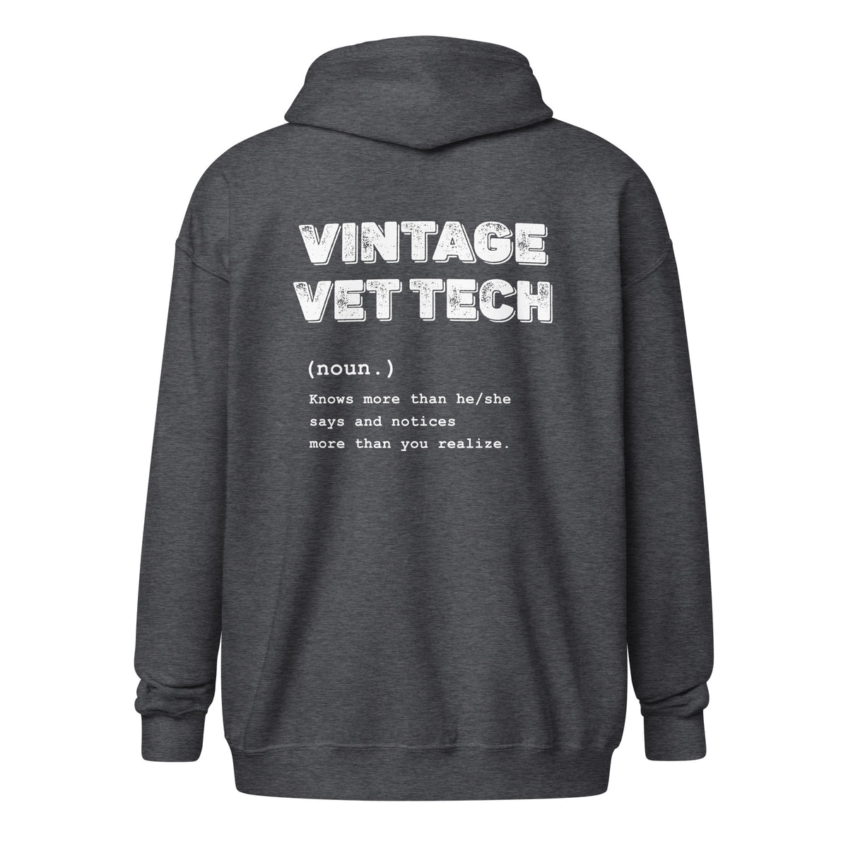 Vintage Vet Tech Unisex Zip Hoodie-Unisex Zip Hoodie | Gildan 18600-I love Veterinary