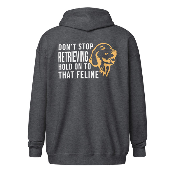 Don't stop retrieving Unisex Zip Hoodie-Unisex Zip Hoodie | Gildan 18600-I love Veterinary