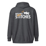 Bitches get stitches Unisex heavy blend zip hoodie-Unisex Zip Hoodie | Gildan 18600-I love Veterinary