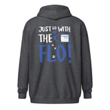 Just go with the Flo! Unisex heavy blend zip hoodie-Unisex Zip Hoodie | Gildan 18600-I love Veterinary