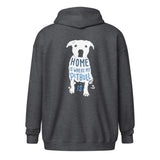 Home is where my Pitbull is Unisex Zip Hoodie-I love Veterinary