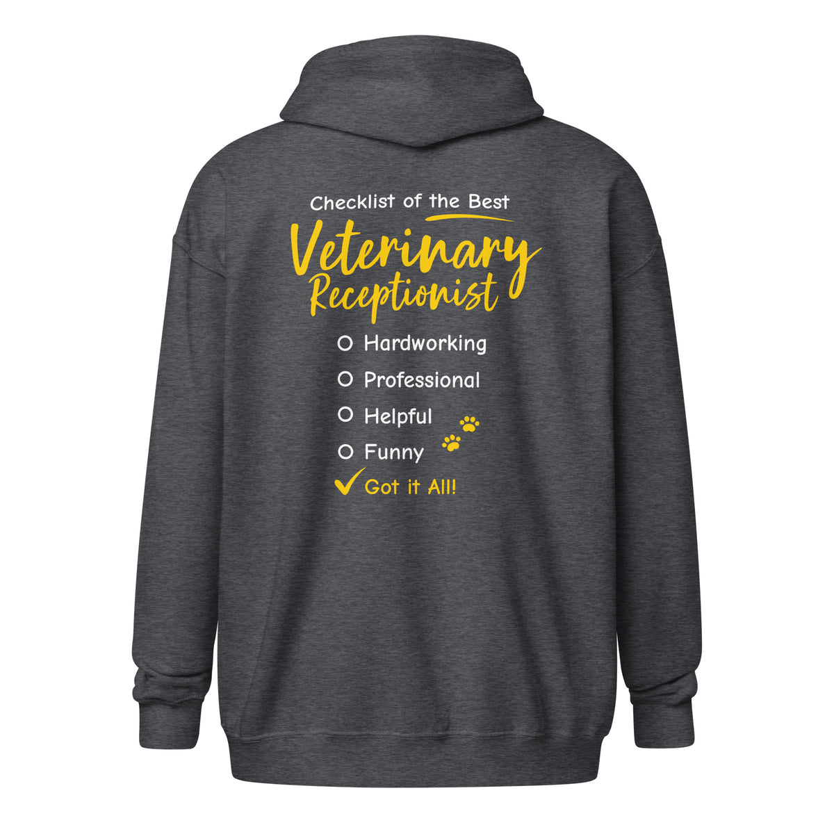 Veterinary Receptionist checklist Zip Hoodie-I love Veterinary