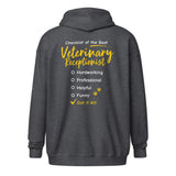 Veterinary Receptionist checklist Zip Hoodie-I love Veterinary