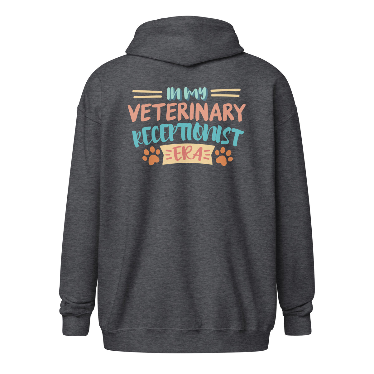 Veterinary receptionist ERA Zip Hoodie-I love Veterinary
