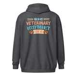 Veterinary receptionist ERA Zip Hoodie-I love Veterinary