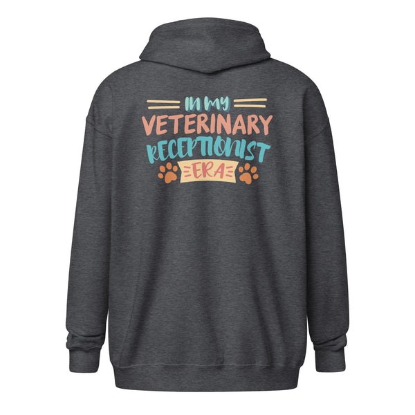 Veterinary receptionist ERA Zip Hoodie-I love Veterinary