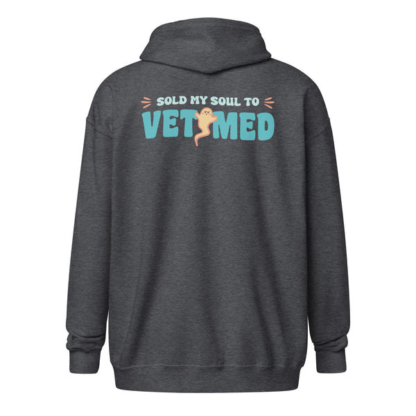 Sold my soul to VET MED Zip Hoodie-I love Veterinary
