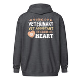 Vet Assistant, Work Of Heart Unisex Zip Hoodie-I love Veterinary