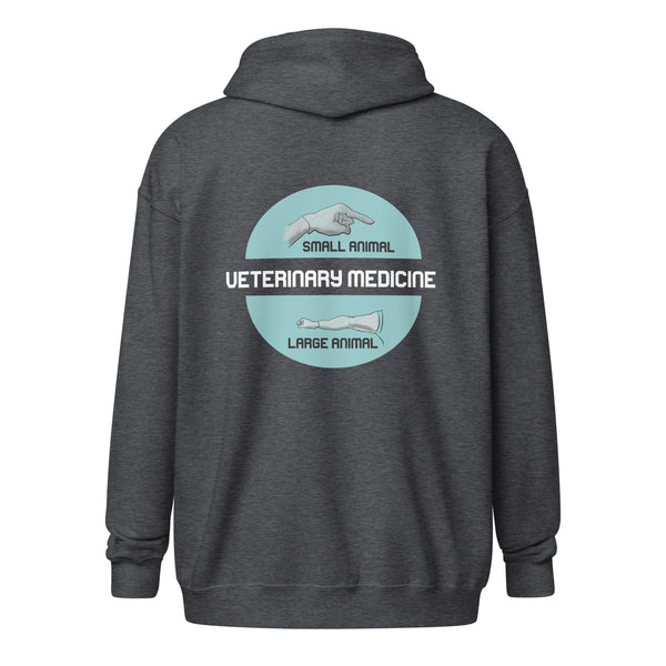 Veterinary Medicine - Small & Big animal Unisex Zip Hoodie-I love Veterinary