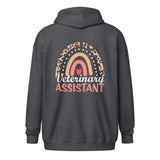 Veterinary Assistant Heart Unisex Zip Hoodie-I love Veterinary