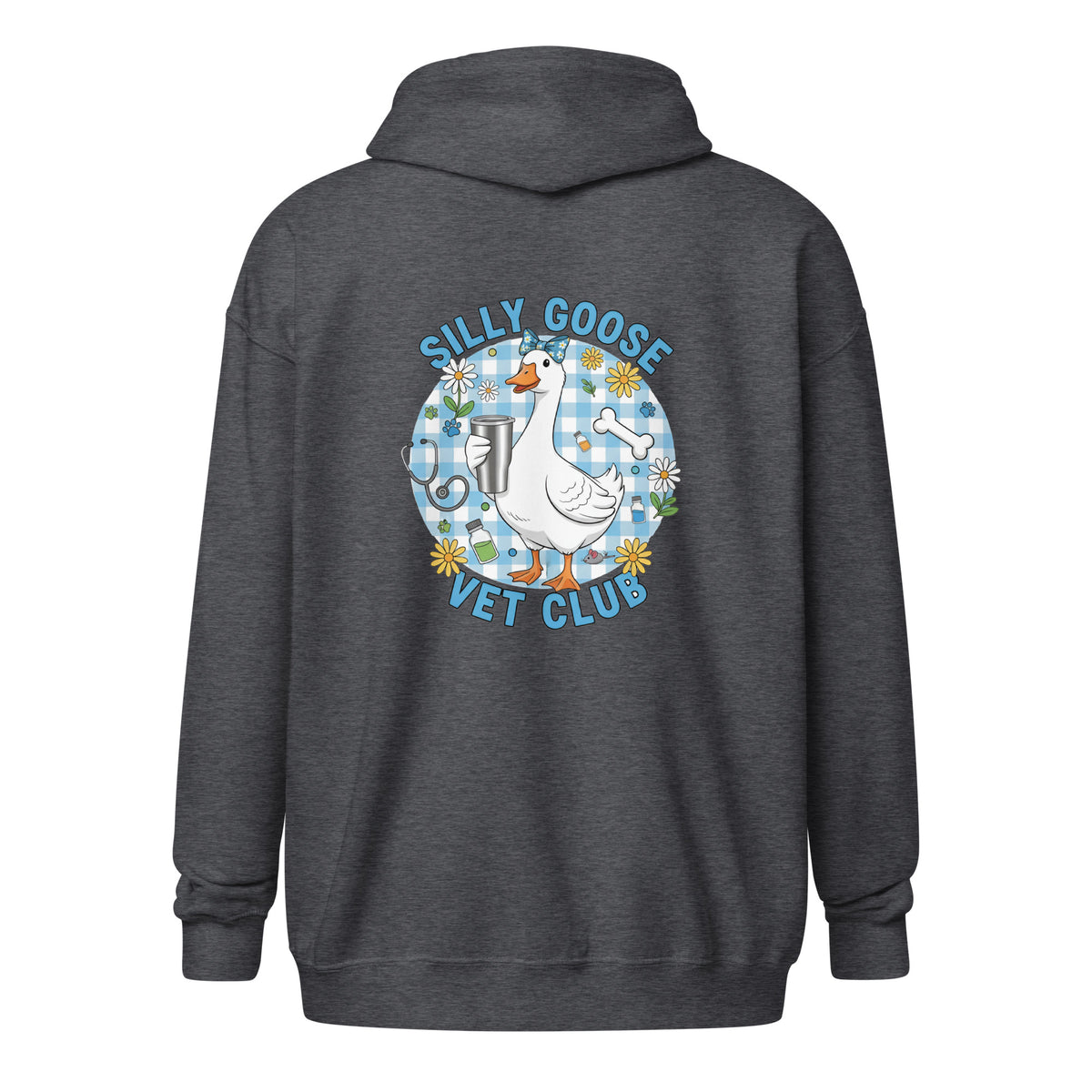 Silly Goose Vet Club Unisex Zip Hoodie-I love Veterinary
