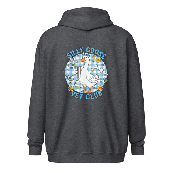 Silly Goose Vet Club Unisex Zip Hoodie-I love Veterinary