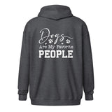Dogs Are My Favorite People Unisex Zip Hoodie-I love Veterinary