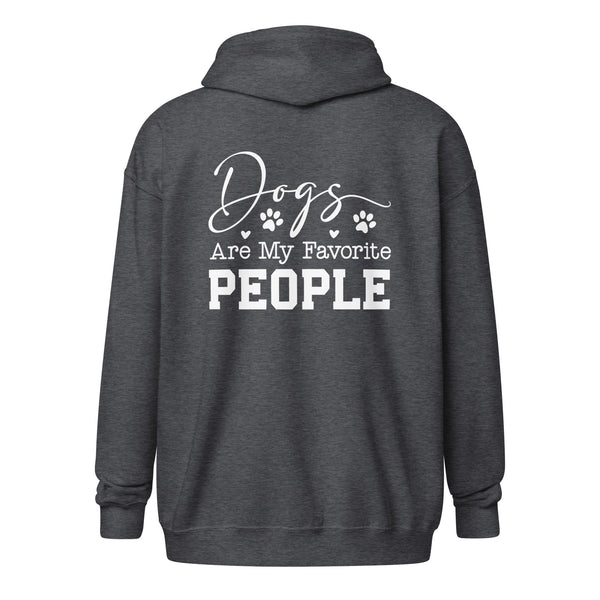 Dogs Are My Favorite People Unisex Zip Hoodie-I love Veterinary
