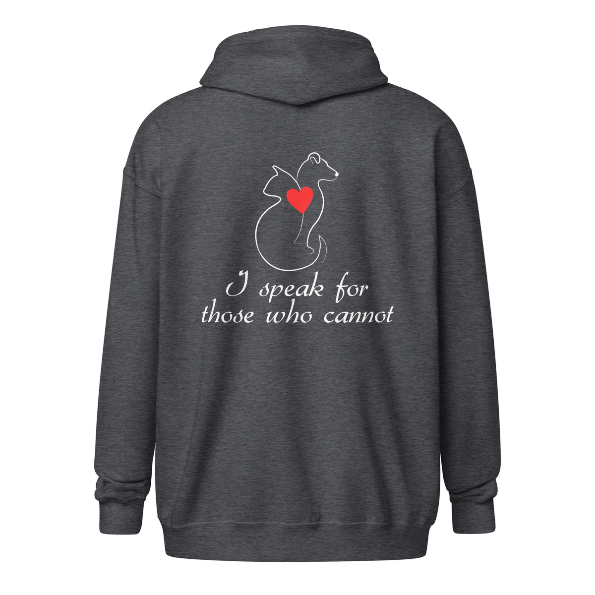 I speak for those who cannot Unisex zip hoodie-I love Veterinary