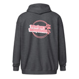 Vet Receptionist circle two paws Unisex Zip Hoodie-I love Veterinary