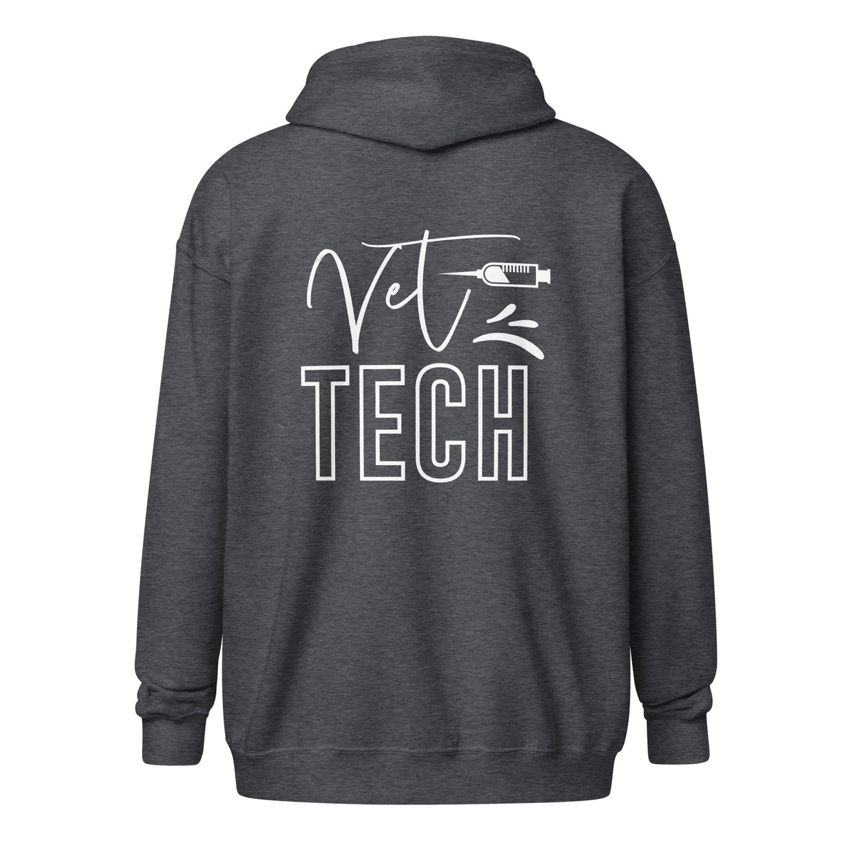 Vet Tech Needle Unisex Zip Hoodie-I love Veterinary