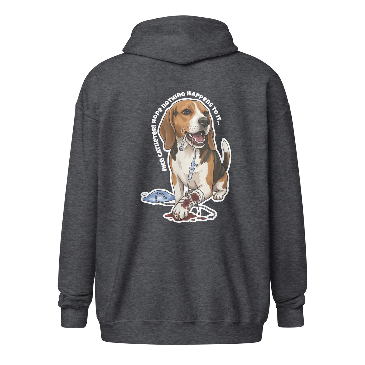 Nice catheter! Unisex Zip Hoodie-I love Veterinary