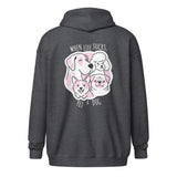 When life sucks pet a dog Unisex Zip Hoodie-I love Veterinary