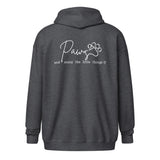 Paws and enjoy the little things Unisex Zip Hoodie-I love Veterinary