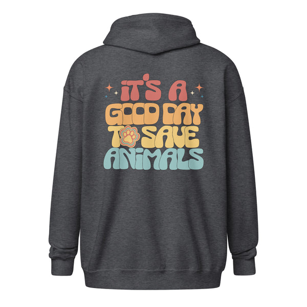 It's a good day to save animals Unisex Zip Hoodie-I love Veterinary