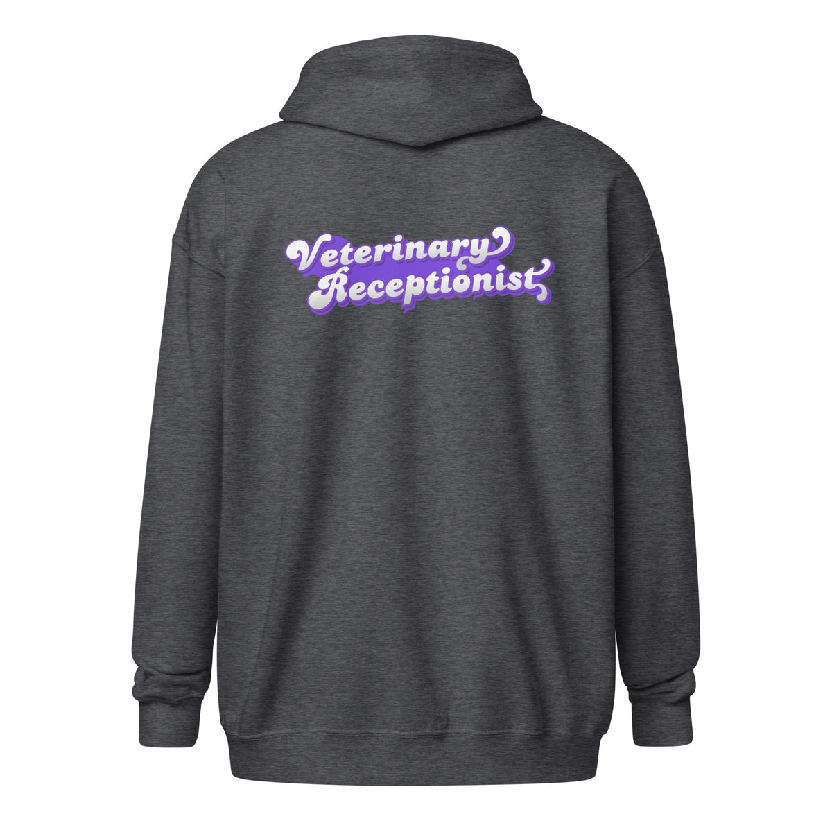 Veterinary Receptionist Unisex Zip Hoodie-I love Veterinary
