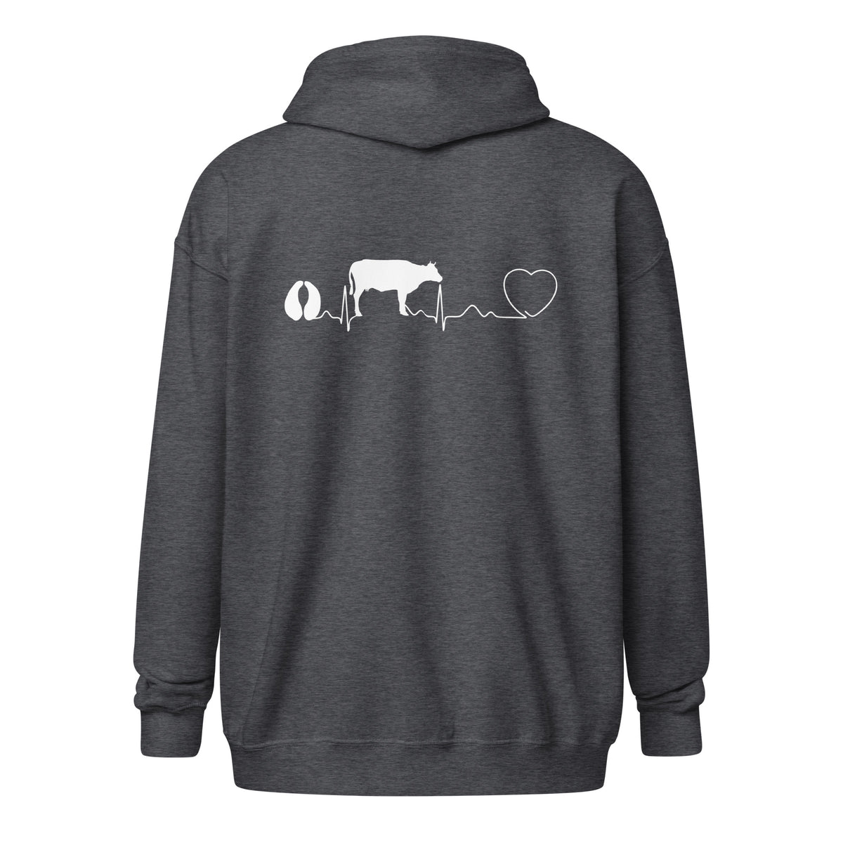 Cow pulse Unisex Zip Hoodie