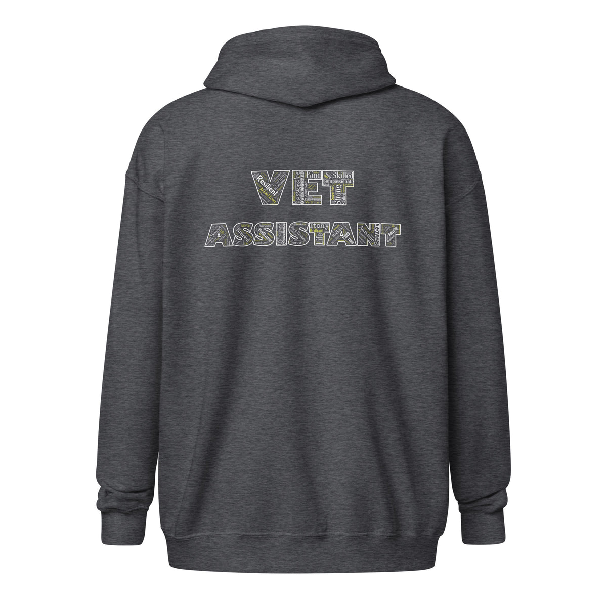 Vet Assistant Typography Unisex Zip Hoodie