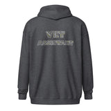 Vet Assistant Typography Unisex Zip Hoodie