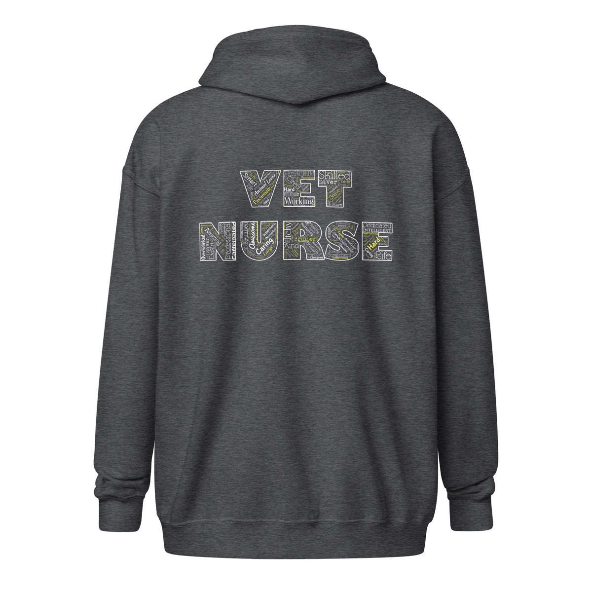 Vet Nurse Typography Unisex Zip Hoodie