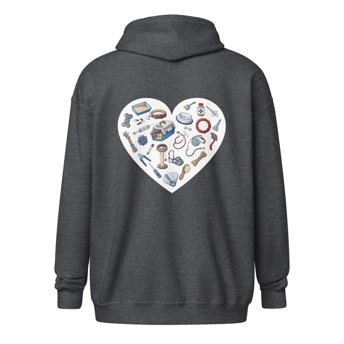 Veterinary Heart Unisex Zip Hoodie