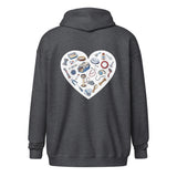 Veterinary Heart Unisex Zip Hoodie