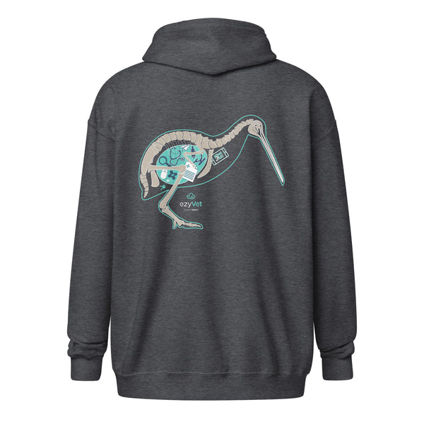 ezyVet Kiwi Unisex Zip Hoodie