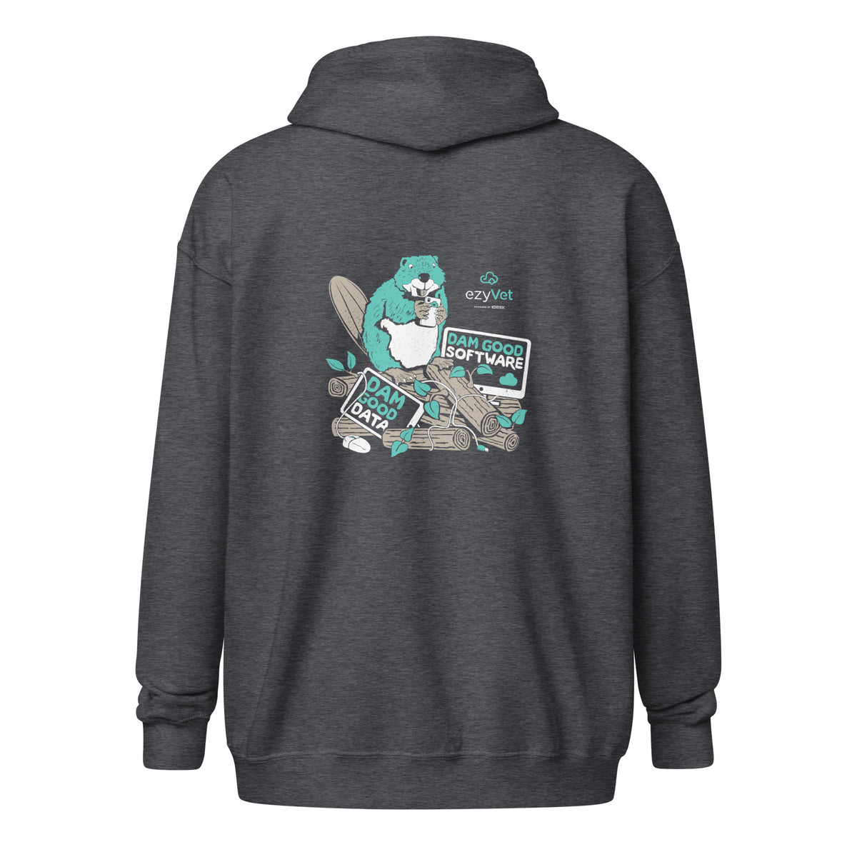 ezyVet Beaver Unisex zip hoodie