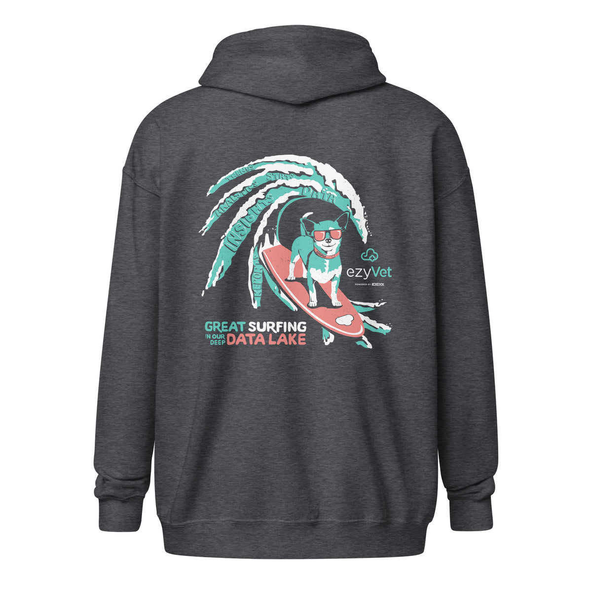 ezyVet Surf Dog Unisex zip hoodie