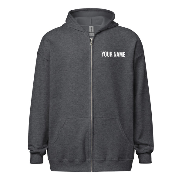 Personalize with your name - Love Dog and Cat Unisex heavy blend zip hoodie-Heavy Blend Adult Zip Hoodie | Gildan G18600-I love Veterinary