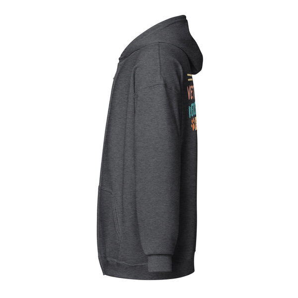 Veterinary receptionist ERA Zip Hoodie-I love Veterinary