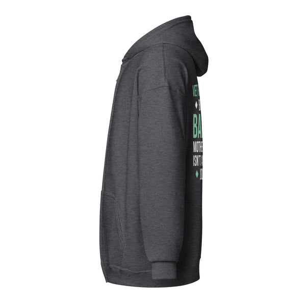 Vet Receptionist because badass mother fucker isn't an official job title Unisex Zip Hoodie-Unisex Zip Hoodie | Gildan 18600-I love Veterinary