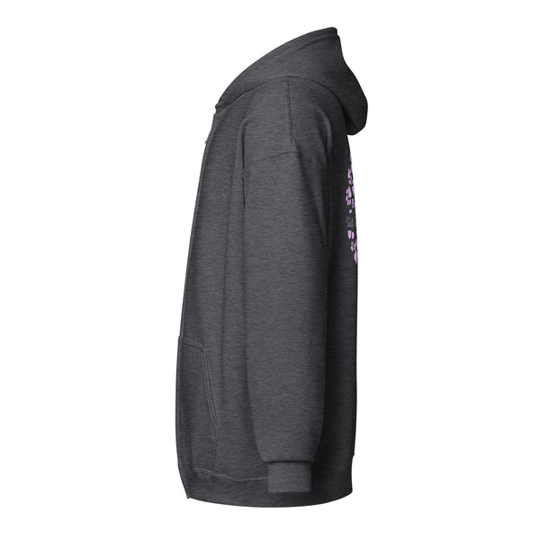 Vet Receptionist circle paws pattern Unisex Zip Hoodie-I love Veterinary