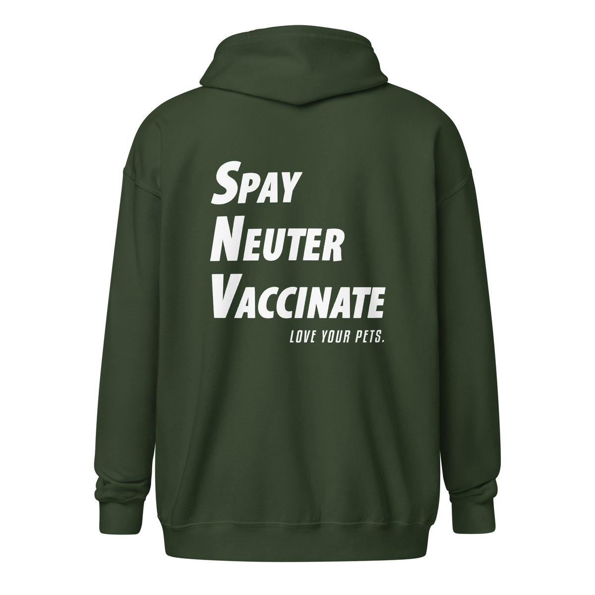 Spay, neuter, vaccinate! Love your pets Unisex zip hoodie-I love Veterinary