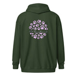 Vet Receptionist circle paws pattern Unisex Zip Hoodie-I love Veterinary