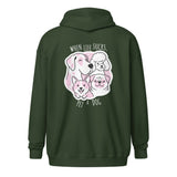 When life sucks pet a dog Unisex Zip Hoodie-I love Veterinary