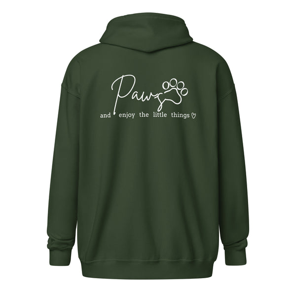 Paws and enjoy the little things Unisex Zip Hoodie-I love Veterinary