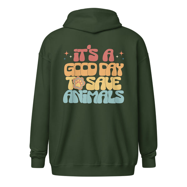 It's a good day to save animals Unisex Zip Hoodie-I love Veterinary