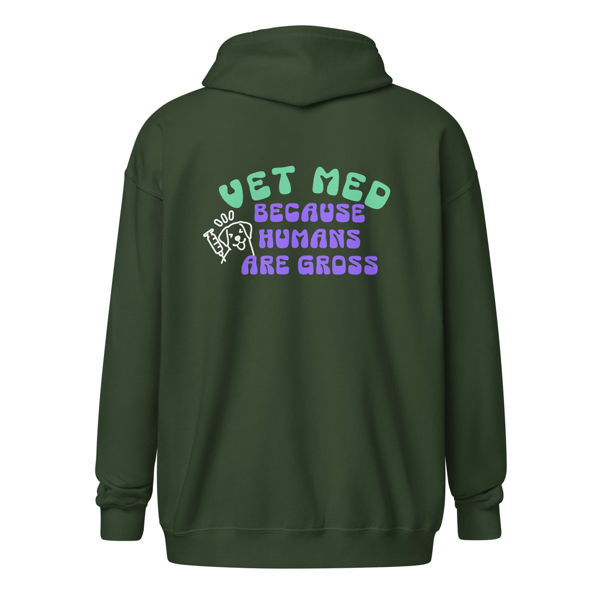 Vet Med because humans are gross Unisex Zip Hoodie-I love Veterinary