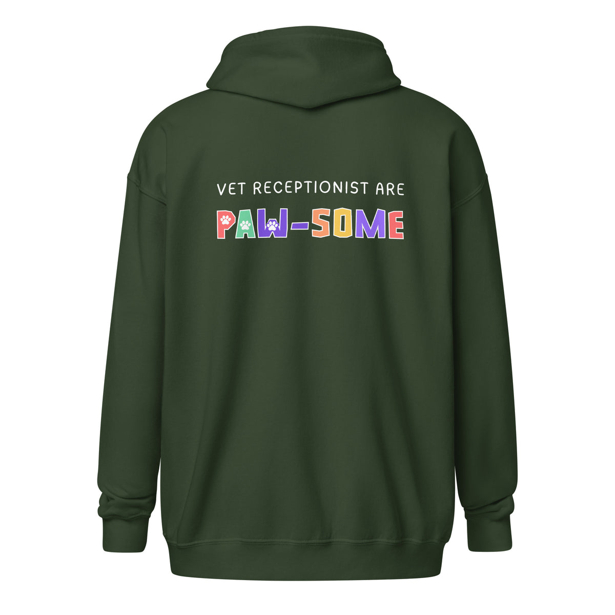 Vet receptionist are paw-some Unisex Zip Hoodie-I love Veterinary